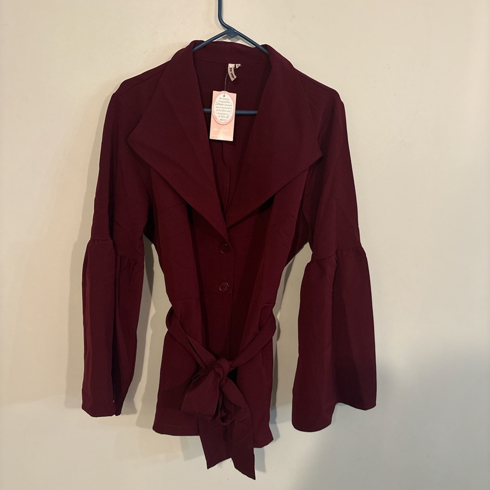 Elegant Burgundy Women's Jacket
